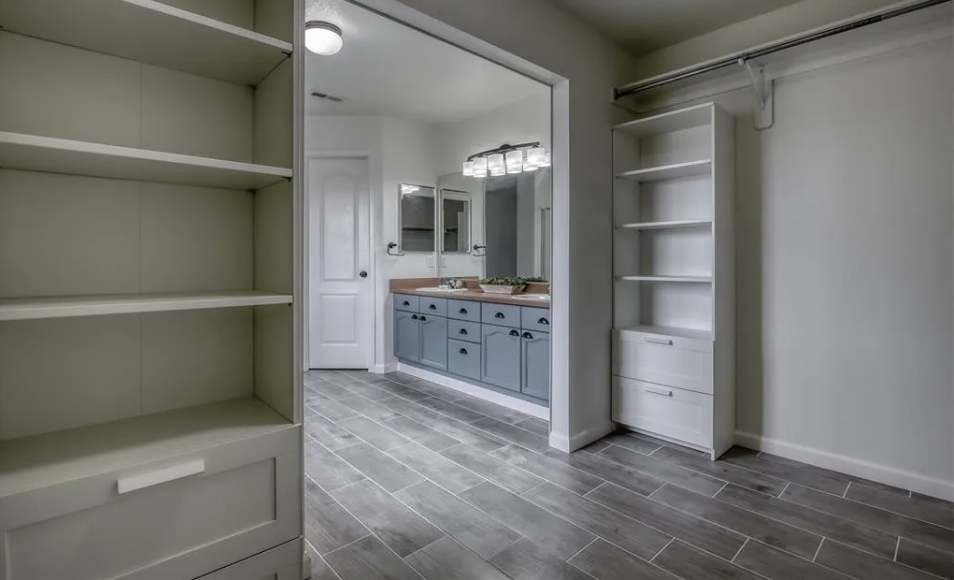 Primary bathroom closet renovation